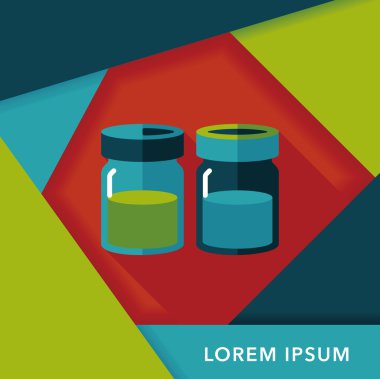 Uzun Gölge, eps10 ile mutfak eşyaları sosu şişe düz simgesi