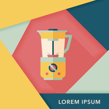 Uzun Gölge, eps10 ile mutfak eşyaları elektrikli meyve sıkacağı düz simgesi