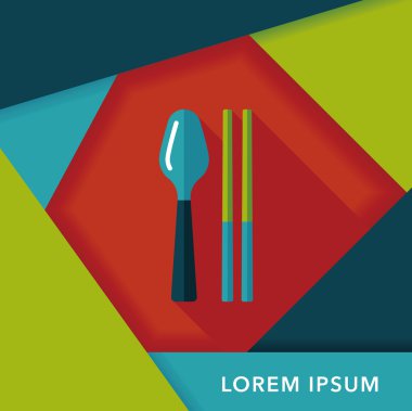 Uzun Gölge, eps10 sofra düz simgesiyle