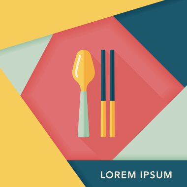 Uzun Gölge, eps10 sofra düz simgesiyle