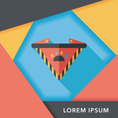 Uzun Gölge, eps10 ile evde beslenen hayvan köpek zincirleri düz simgesi