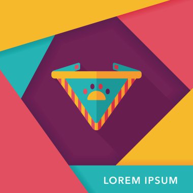 Uzun Gölge, eps10 ile evde beslenen hayvan köpek zincirleri düz simgesi