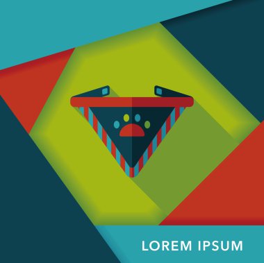 Uzun Gölge, eps10 ile evde beslenen hayvan köpek zincirleri düz simgesi