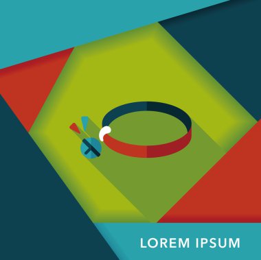 Uzun Gölge, eps10 ile evde beslenen hayvan köpek zincirleri düz simgesi