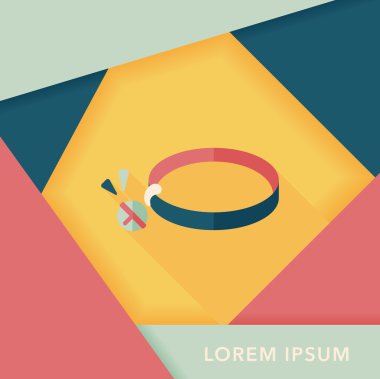 Uzun Gölge, eps10 ile evde beslenen hayvan köpek zincirleri düz simgesi