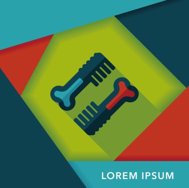 Uzun Gölge, eps10 ile evde beslenen hayvan köpek fırça düz simgesi