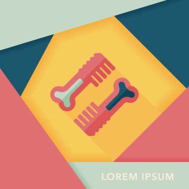 Uzun Gölge, eps10 ile evde beslenen hayvan köpek fırça düz simgesi