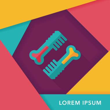 Uzun Gölge, eps10 ile evde beslenen hayvan köpek fırça düz simgesi