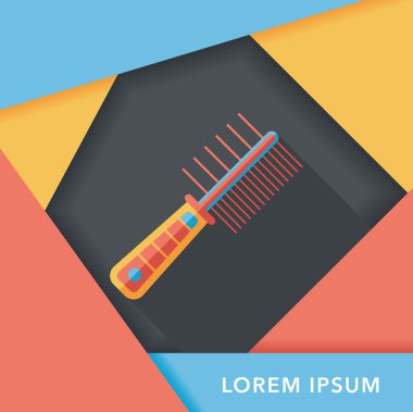 Uzun Gölge, eps10 ile evde beslenen hayvan köpek fırça düz simgesi