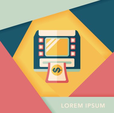 Uzun Gölge, eps10 ile ATM düz simgesi