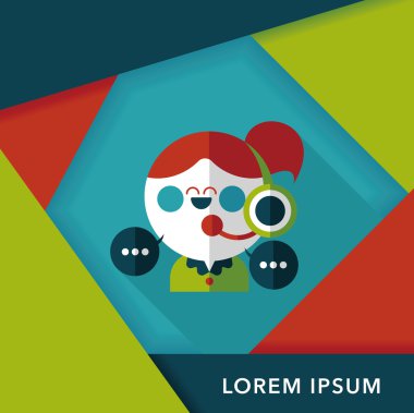 müşteri telefon hizmeti düz simgesi ile uzun gölge, eps10