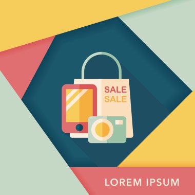 Uzun Gölge, eps10 alışveriş mevcut düz simgesiyle