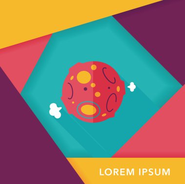 Uzun Gölge, eps10 ile alan gezegen düz simgesi