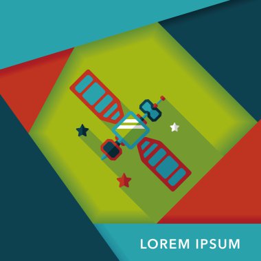 Uzun Gölge, eps10 ile uzay uydu düz simgesi