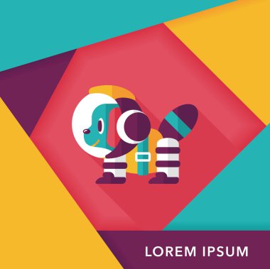 Uzun Gölge, eps10 ile alan köpek düz simgesi