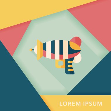 Uzun Gölge, eps10 ile alan silah düz simgesi