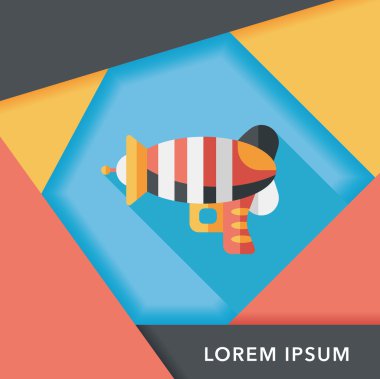 Uzun Gölge, eps10 ile alan silah düz simgesi