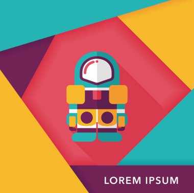 Uzun Gölge, eps10 ile uzay astronot düz simgesi