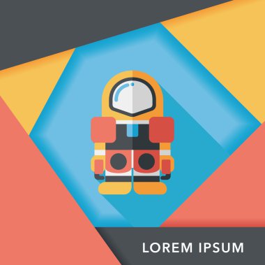 Uzun Gölge, eps10 ile uzay astronot düz simgesi