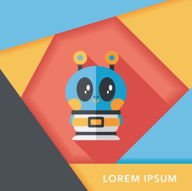 Uzun Gölge, eps10 alanı yabancı düz simgesiyle