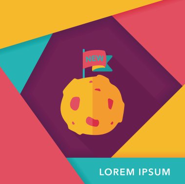 Uzun Gölge, eps10 ile alan gezegen düz simgesi