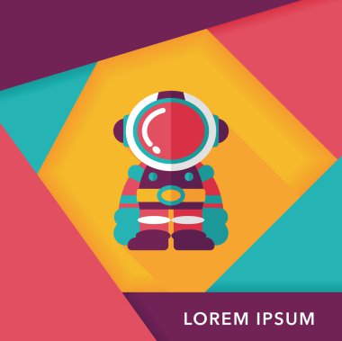 Uzun Gölge, eps10 ile uzay astronot düz simgesi