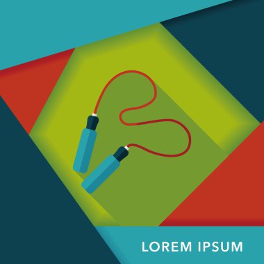 atlama ipi uzun gölge düz simgesiyle