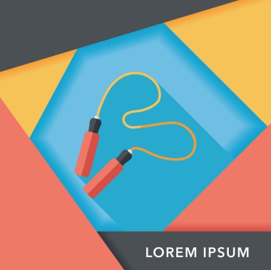 atlama ipi uzun gölge düz simgesiyle