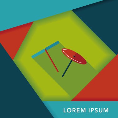 uzun gölge ile bıçaklar pervane oyuncak düz simgesi