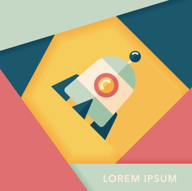 Uzun Gölge, eps10 roket düz simgesi