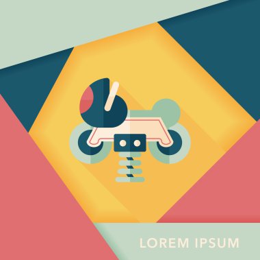 Bahçesi oyuncak uzun gölge ile'deki motor düz simgesi