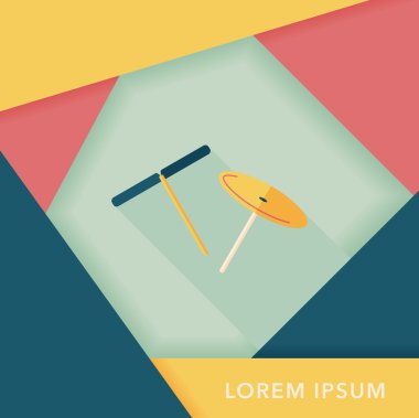 uzun gölge ile bıçaklar pervane oyuncak düz simgesi