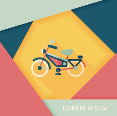 Uzun Gölge, eps10 ile ulaşım Bisiklet düz simgesi