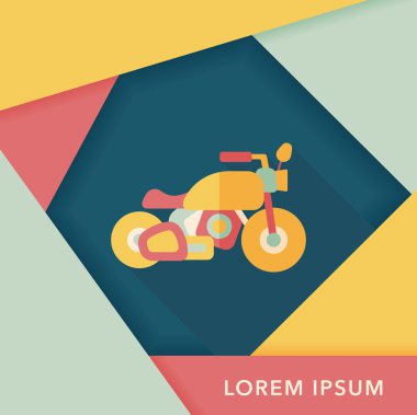 Uzun Gölge, eps10 ile ulaşım motosiklet düz simgesi