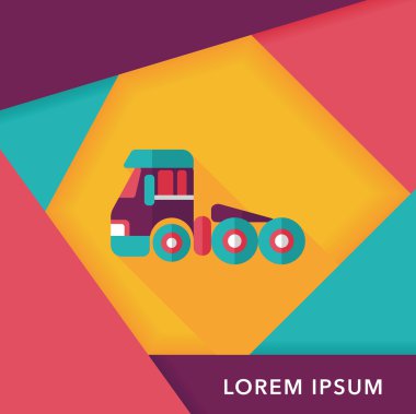 Uzun Gölge, eps10 ile ulaşım çekici düz simgesi