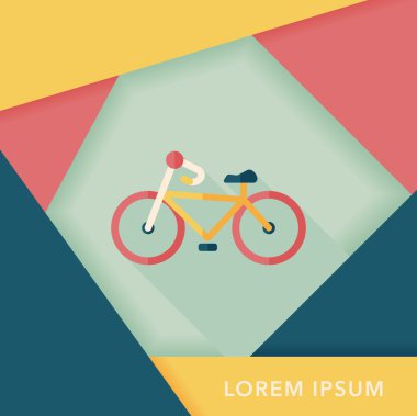 Uzun Gölge, eps10 ile ulaşım Bisiklet düz simgesi