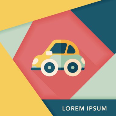 Uzun Gölge, eps10 ile ulaşım araba düz simgesi