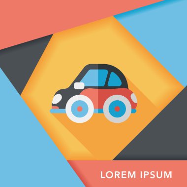 Uzun Gölge, eps10 ile ulaşım araba düz simgesi