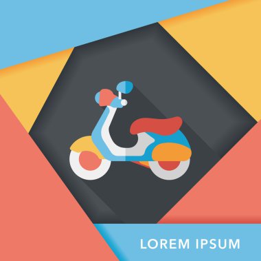 Uzun Gölge, eps10 ile ulaşım scooter düz simgesi