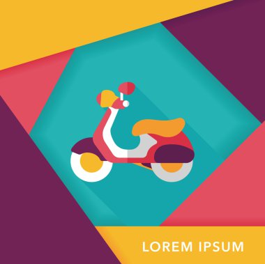 Uzun Gölge, eps10 ile ulaşım scooter düz simgesi