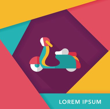 Uzun Gölge, eps10 ile ulaşım scooter düz simgesi