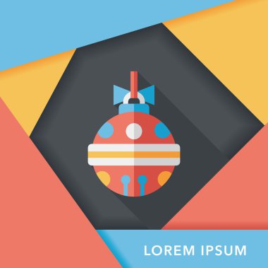 Uzun Gölge, eps10 ile Noel top düz simgesi