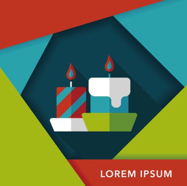 Christmas mum uzun gölge, eps10 düz simgesiyle