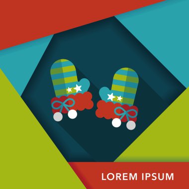 Uzun Gölge, eps10 ile eldiven düz simgesi