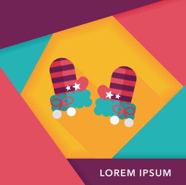 Uzun Gölge, eps10 ile eldiven düz simgesi