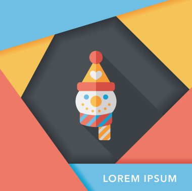 kardan adam düz simgesi ile uzun gölge, eps10