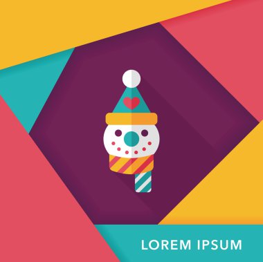 kardan adam düz simgesi ile uzun gölge, eps10