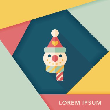 kardan adam düz simgesi ile uzun gölge, eps10