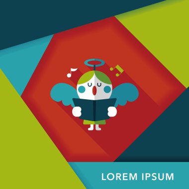 Uzun Gölge, eps10 melek düz simgesi