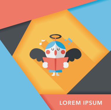 Uzun Gölge, eps10 melek düz simgesi